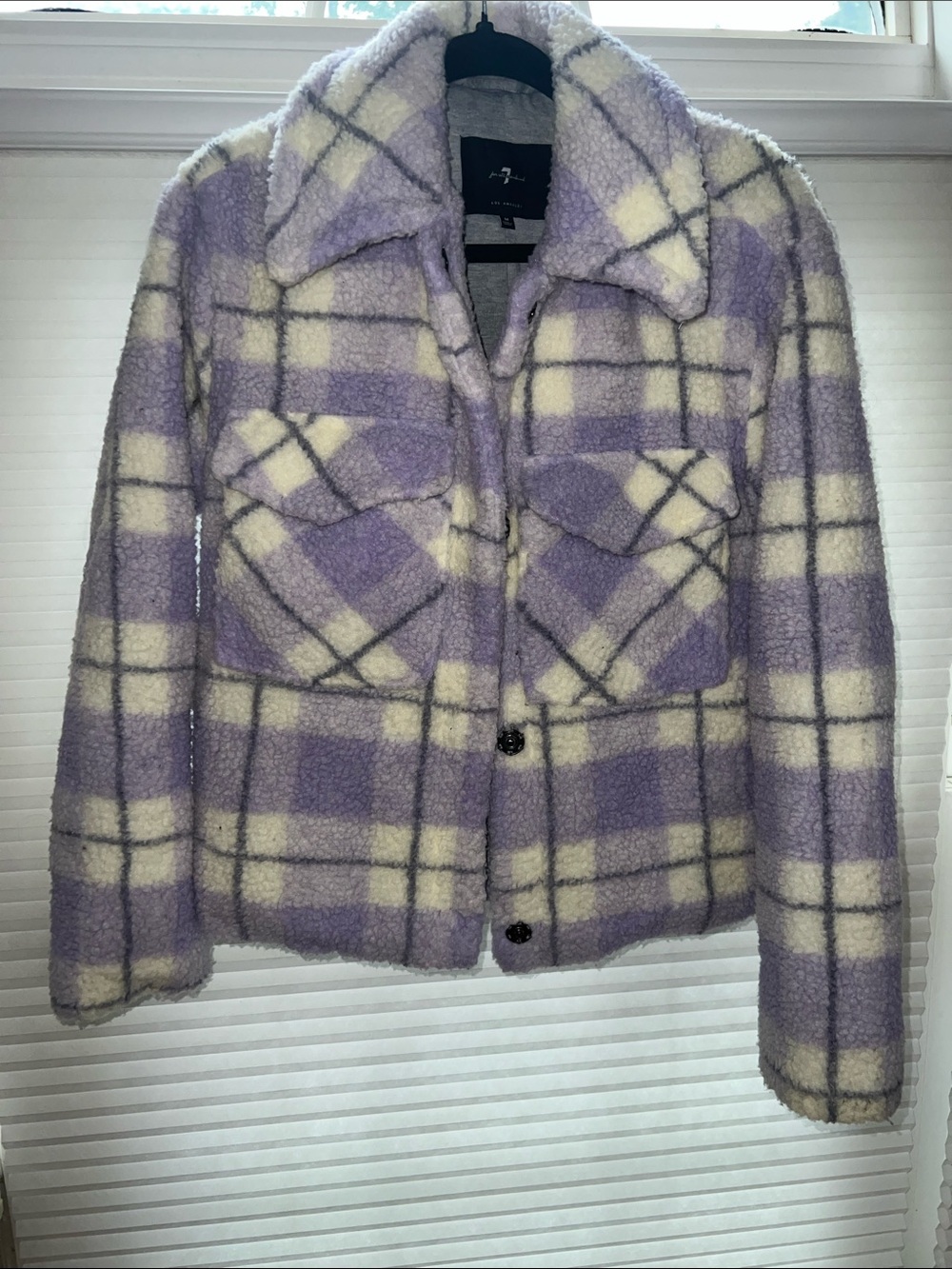 7 for all mankind Jacket in Lavender and Cream